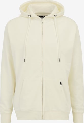 Oldskull Sweatjacke 'Plain Basic' in Weiß: Vorderseite