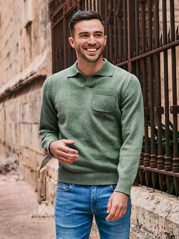 Suitable Shirt in Groen: voorkant