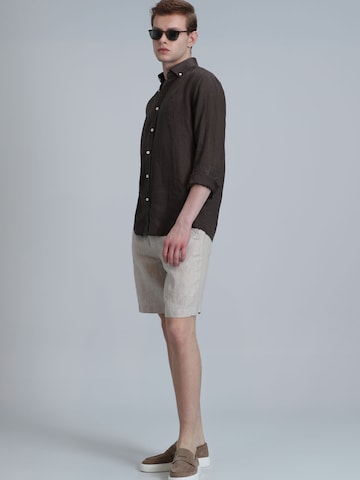 Lufian Slim fit Trousers 'Zegler' in Beige