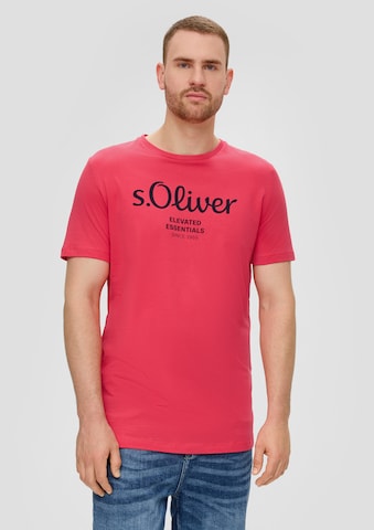 T-Shirt s.Oliver Red Label Big & Tall en rouge : devant