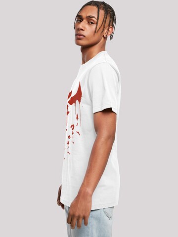 F4NT4STIC Shirt 'DC Comics Batman Arkham Knight Bats X Drip' in White