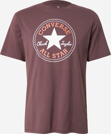 T-Shirt 'CHUCK' CONVERSE en marron : devant