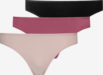 SNOCKS Tanga in mauve / apricot / schwarz, Produktansicht