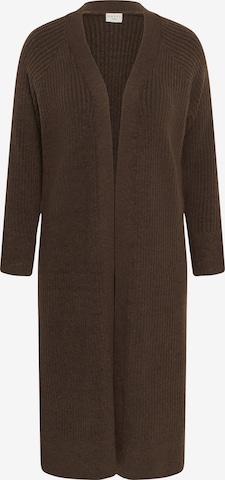 Cardigan KAFFE CURVE en marron : devant