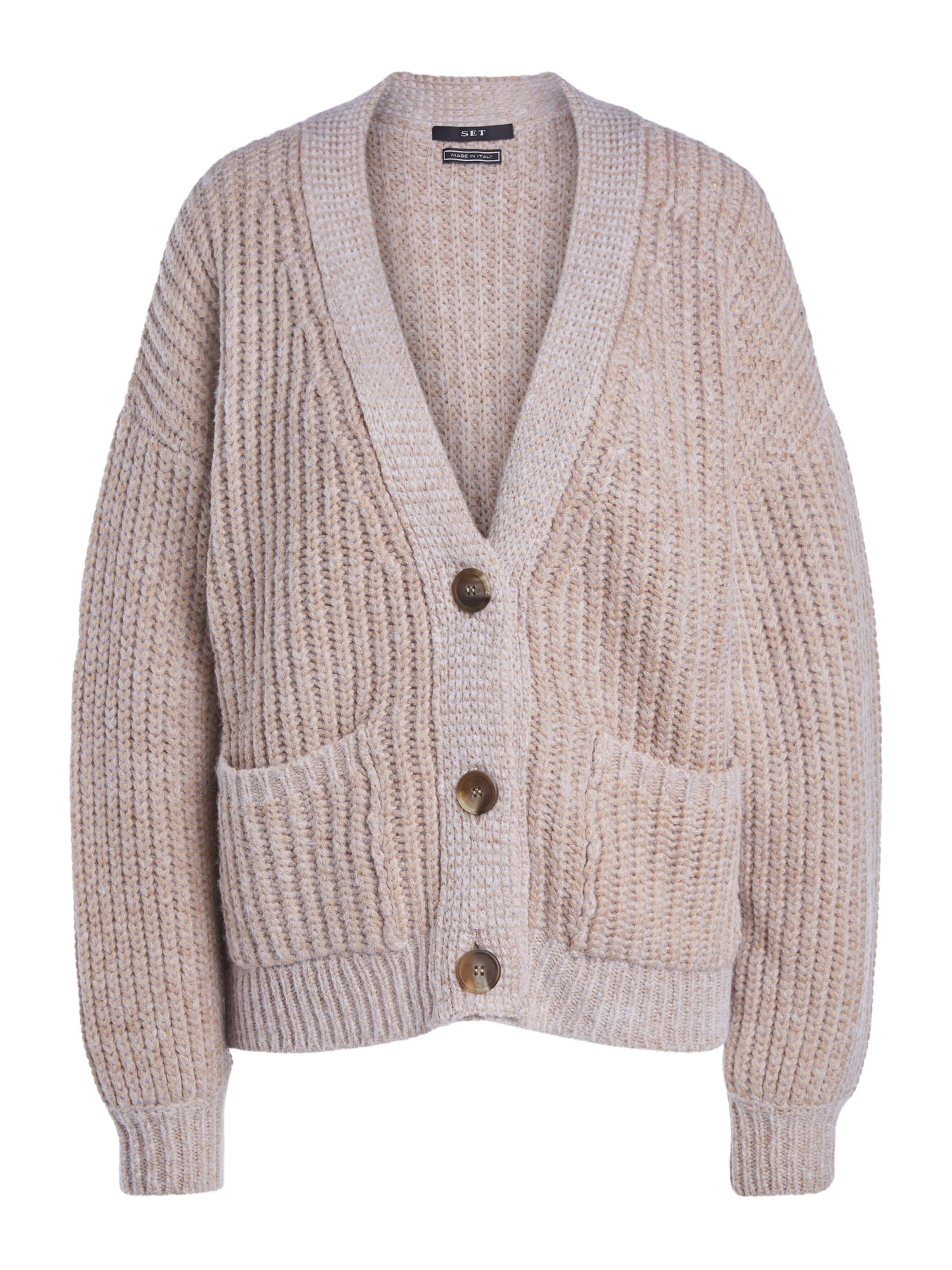 SET Knit cardigan in Camel | ABOUT YOU