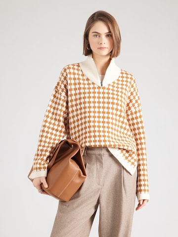 MSCH COPENHAGEN Maxitröja 'Amaria' i brun: framsida