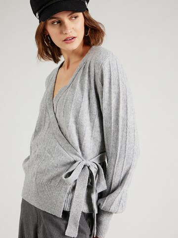 VILA Knit cardigan 'TRINA' in Grey