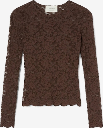 T-shirt MOTIVI en marron : devant