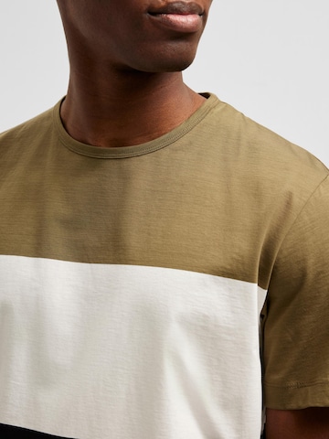 T-Shirt 'Frank' SELECTED HOMME en vert