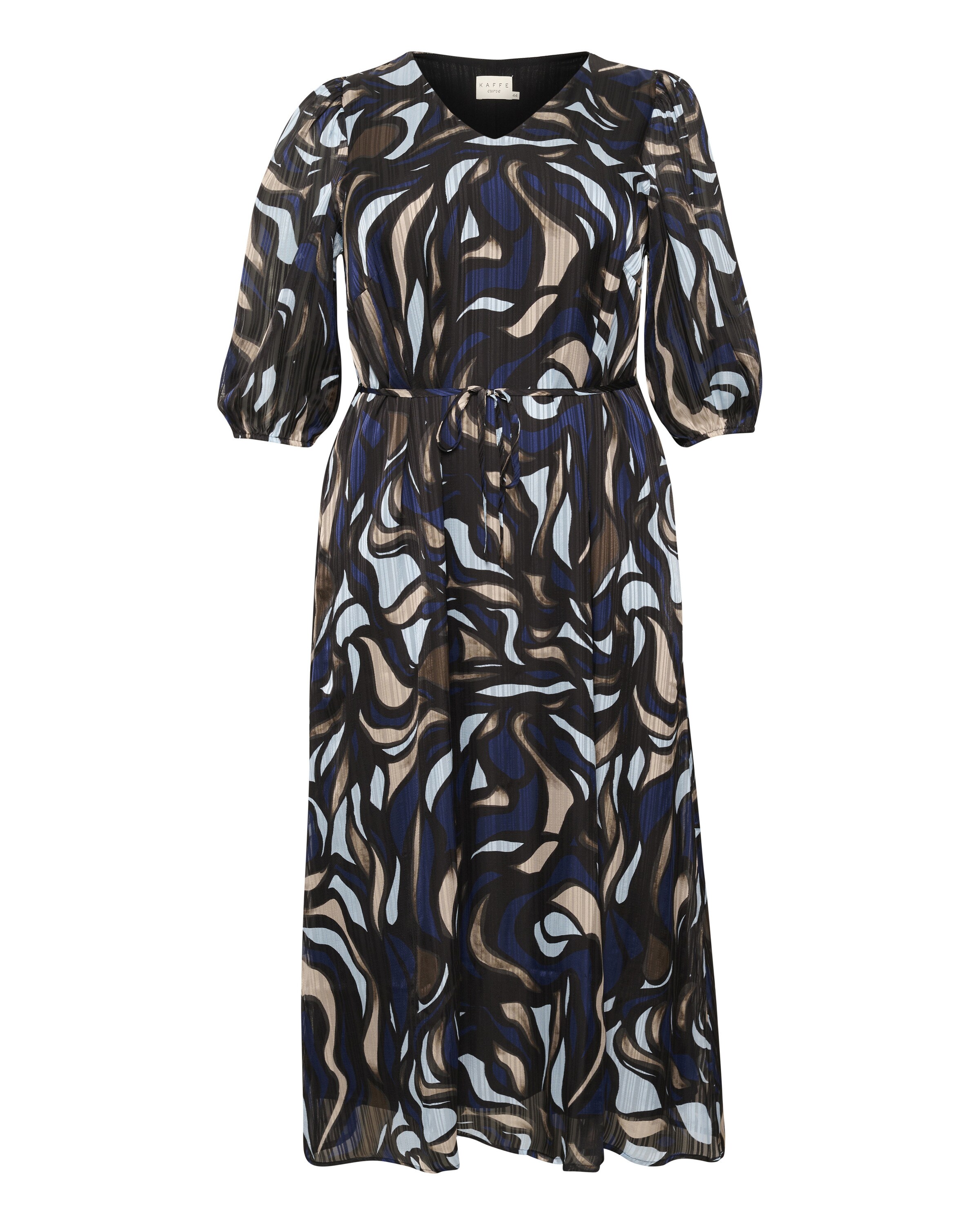 KAFFE CURVE Kleid in Blau: Vorderseite