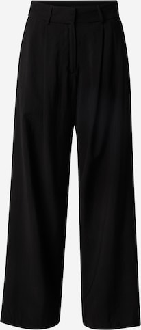 AwareWide Leg/ Široke nogavice Hlače s naborima 'Perry' - crna boja: prednji dio