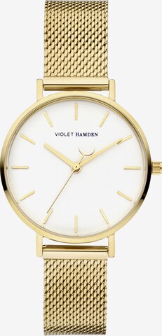 Violet Hamden Analog Watch in Gold: front