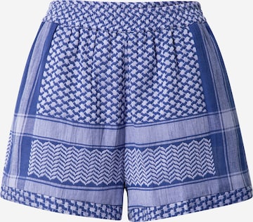 Summery Copenhagen Loosefit Kalhoty – modrá: přední strana