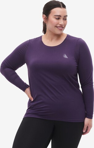 Active by Zizzi Performance Shirt in Purple: front