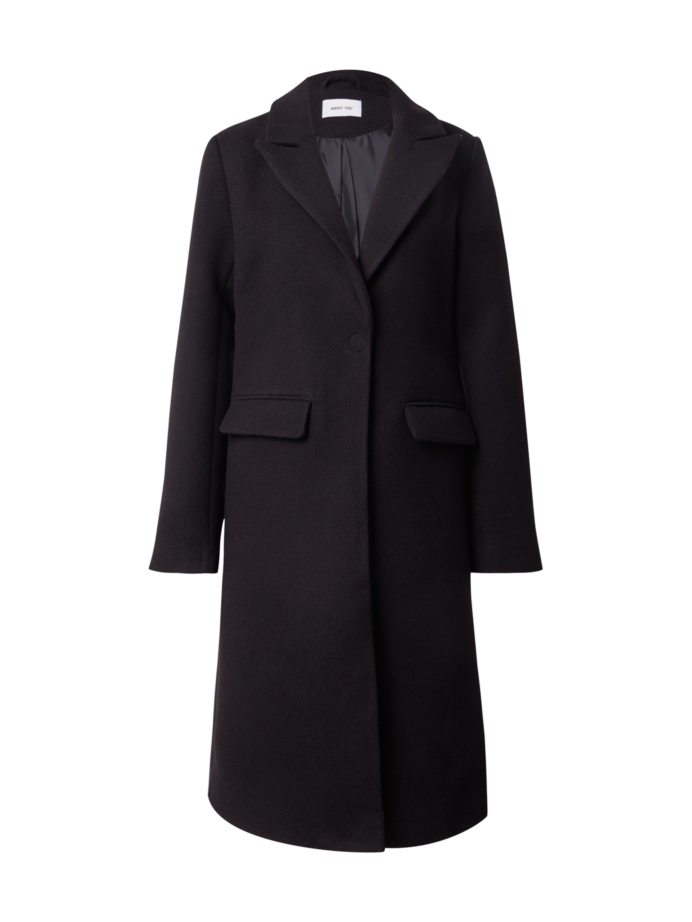 ABOUT YOU Ανοιξιάτικο και φθινοπωρινό παλτό &#x27;Constance&#x27; σε μαύρο: μπροστά