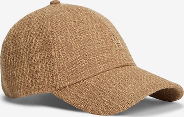 Casquette TOMMY HILFIGER en marron : devant