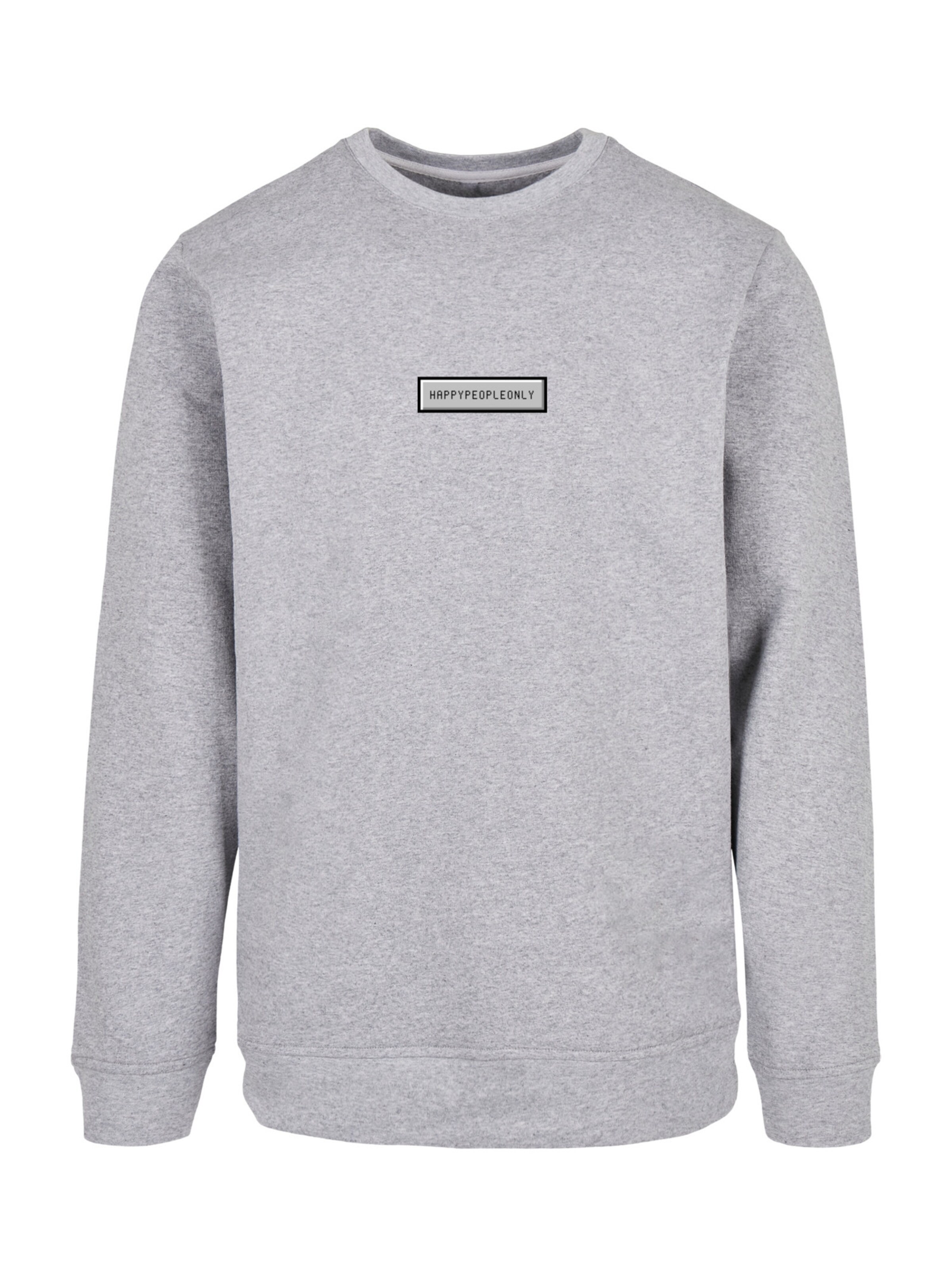 F4NT4STIC Sweatshirt 'SIlvester Party Happy People Only' in Grijs: voorkant
