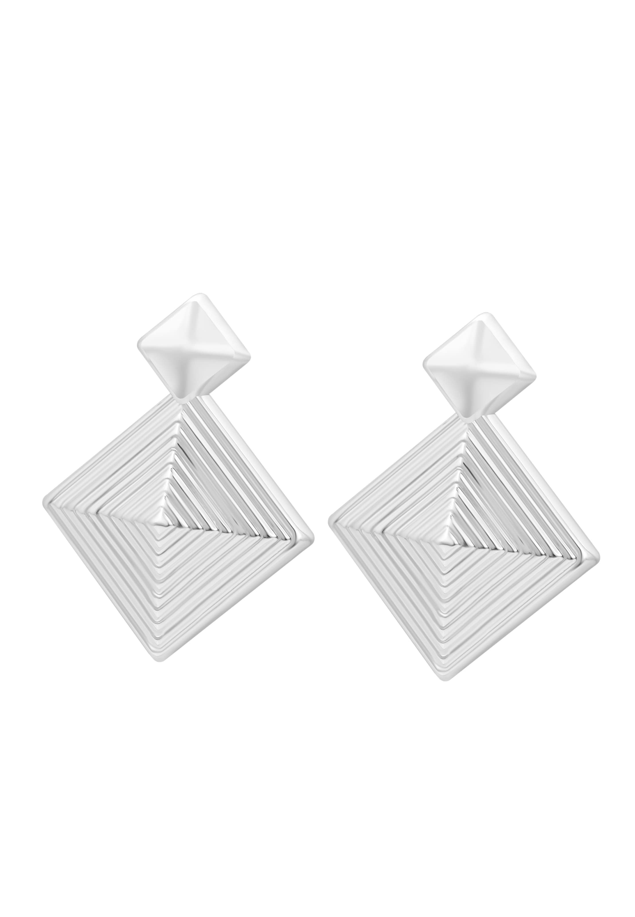 Boucles d'oreilles faina en argent : devant