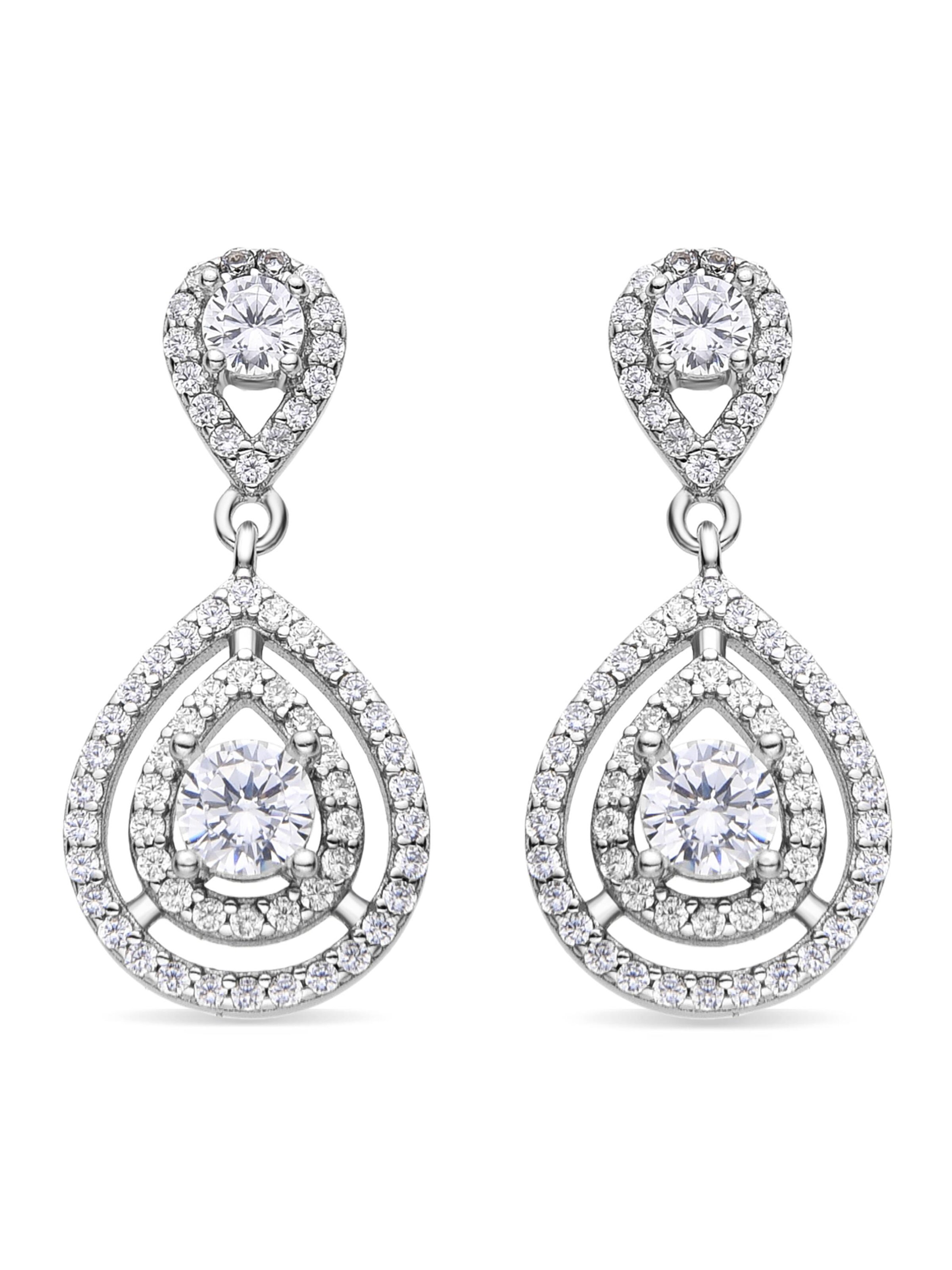 Luxenter Oorbellen 'Yssyl' in Zilver: voorkant