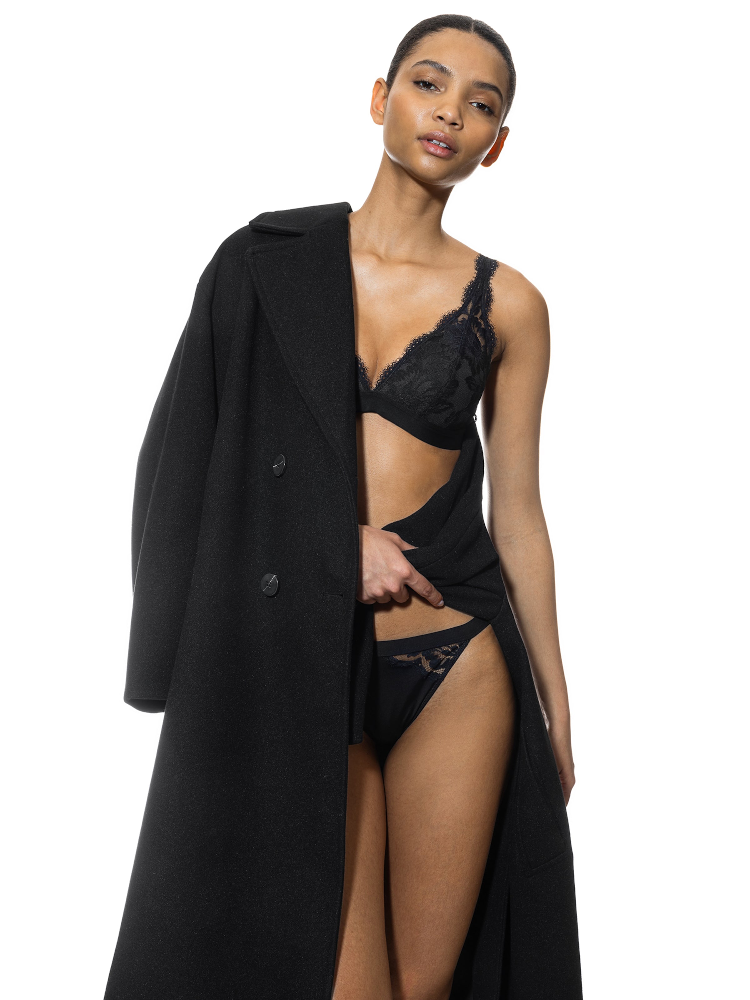 Mey Triangle Bra 'Poetry Vogue' in Black