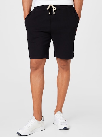 Polo Ralph Lauren Regular Trousers in Black: front