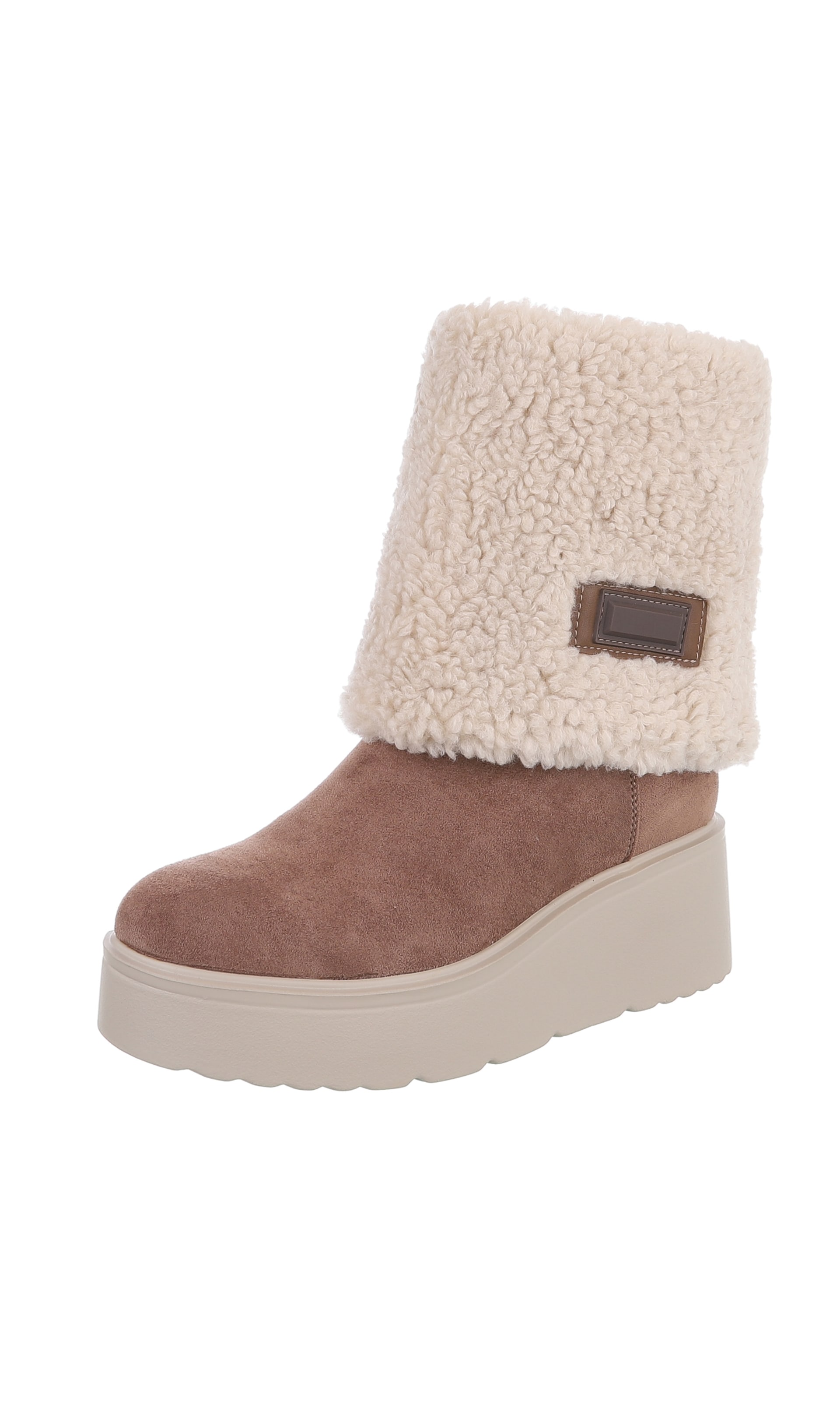 Ital-Design Stiefelette in hellbraun, Produktansicht