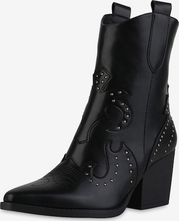 Stivale da cowboy 'Serenity' di Van Hill in nero: frontale