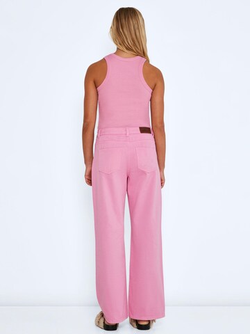 Noisy may Wide Leg Jeans 'Amanda' in Pink