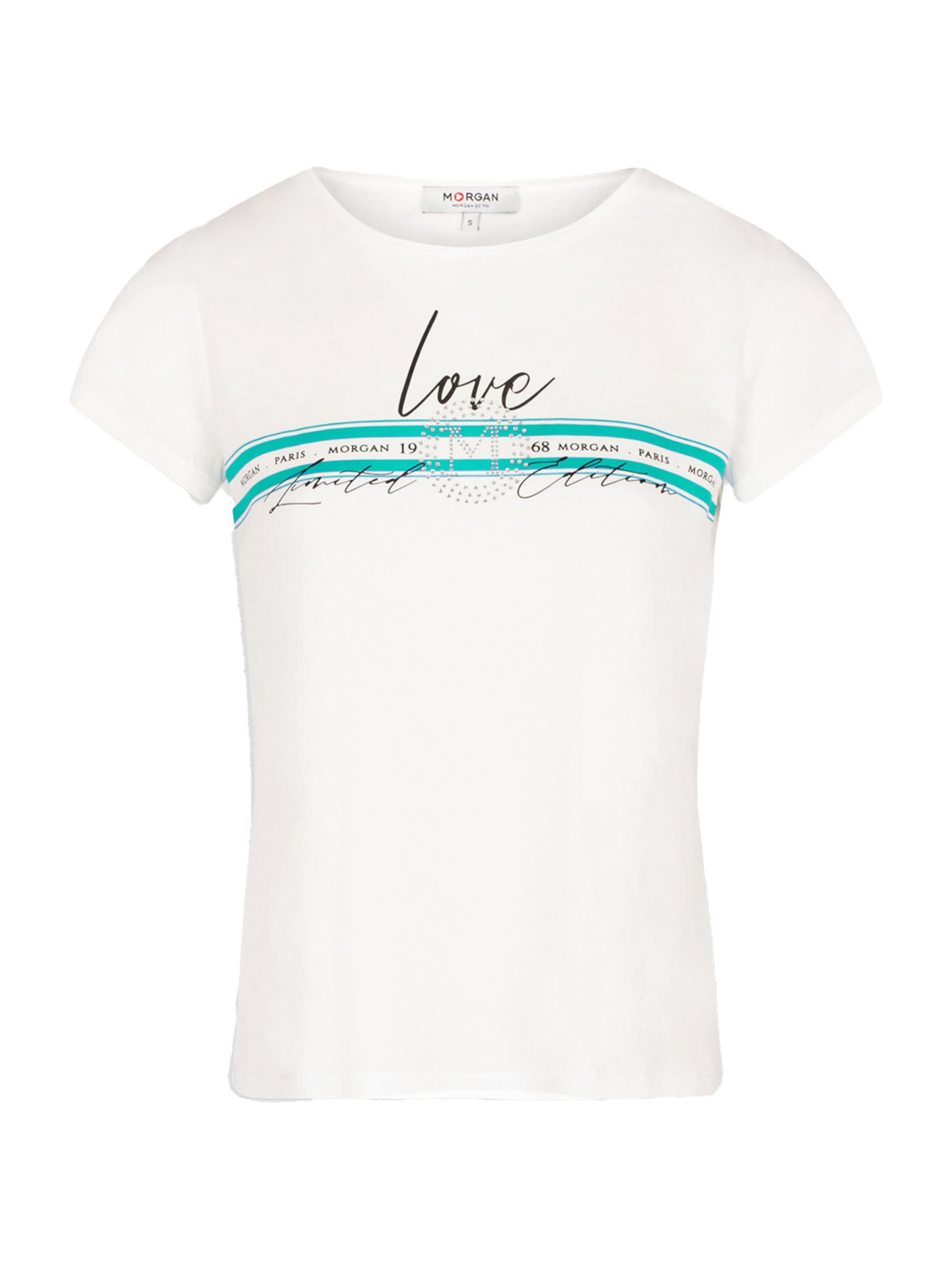 Femme T-shirt 'DLO' Morgan en Blanc Cassé 