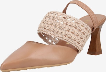 Escarpins à bride arrière Hispanitas en marron : devant