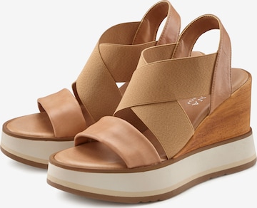 LASCANA Strap sandal in Brown