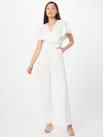 WAL G. Jumpsuit 'BETTY' in Wit: voorkant