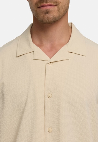 INDICODE JEANS Regular fit Button Up Shirt 'INDaminos' in Beige