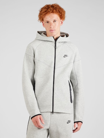 Nike Sportswear Sweatjacke 'TCH FLC' in Grau: predná strana