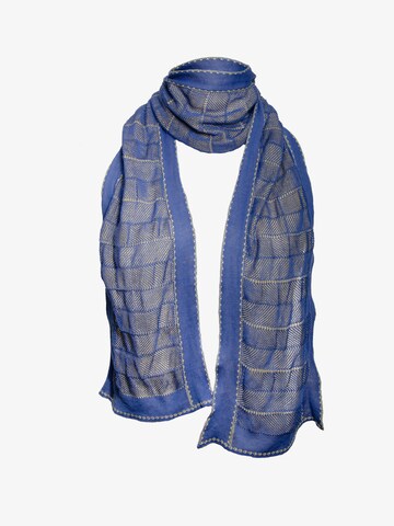 LANARTO slow fashion Shawl 'Shine' in Blue: front