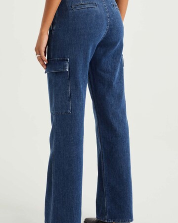 WE Fashion Flared Jeans i blå