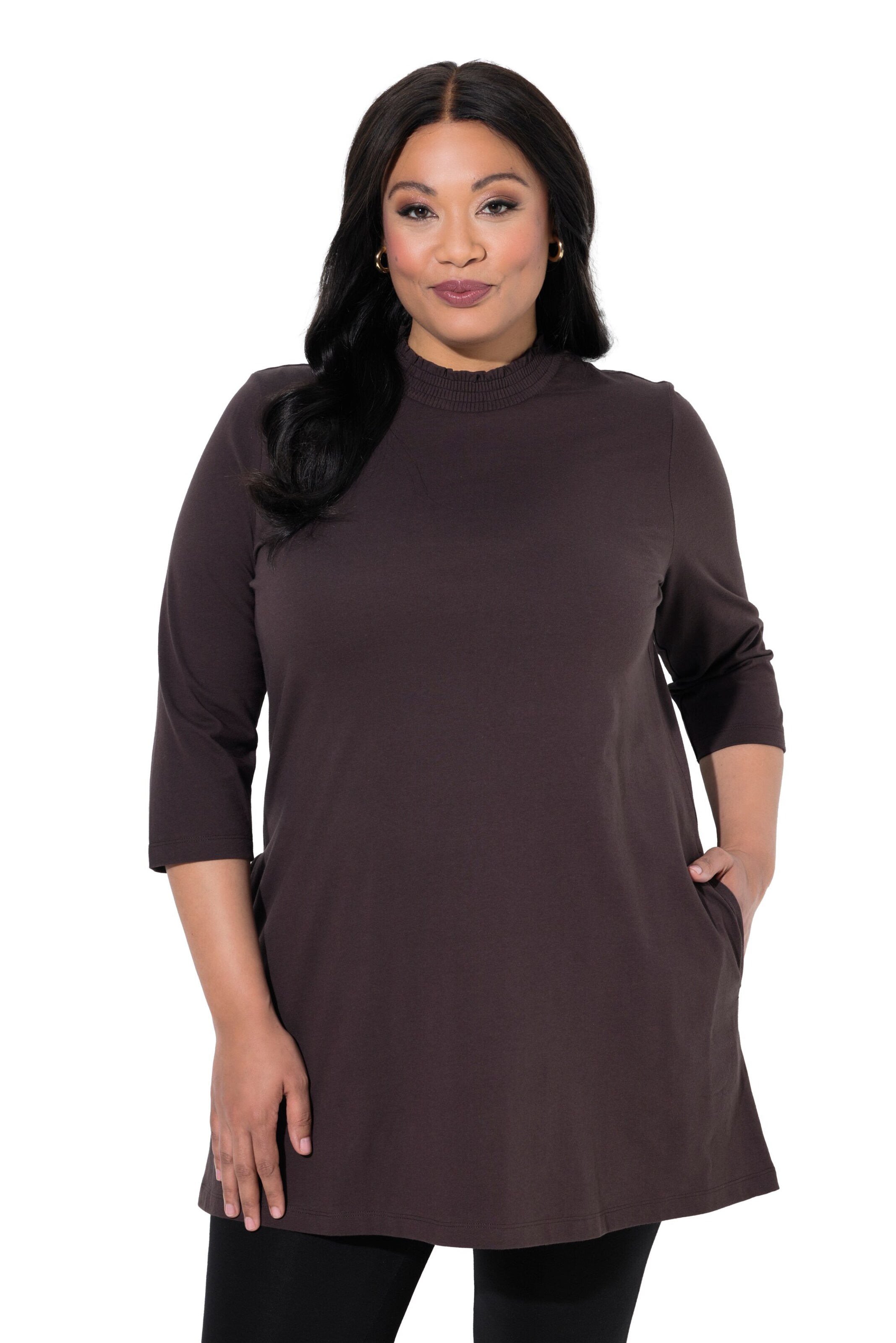 Ulla Popken Shirt in Braun: Vorderseite