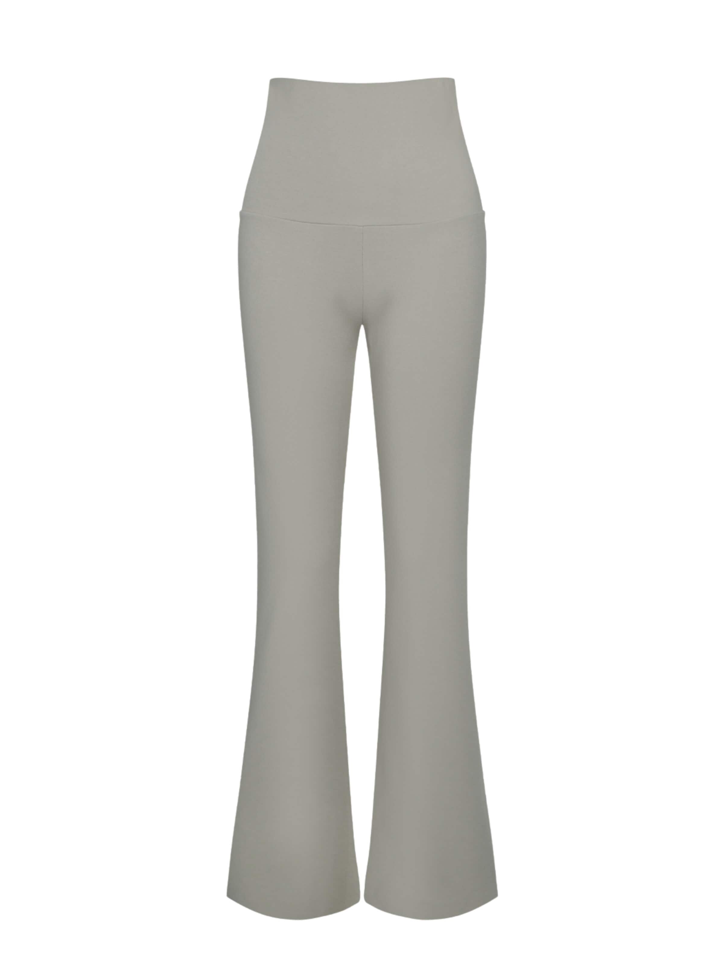 cfab (formerly creamy fabrics) - Leggings 'Cotton Flared Bootcut Leggings' en gris: frente