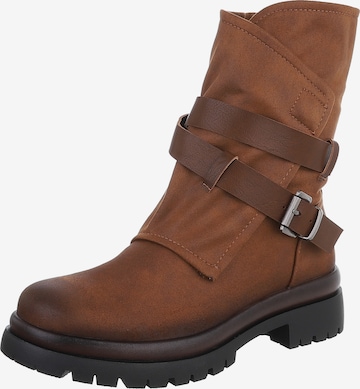 Ital-Design Boots in Brown: front