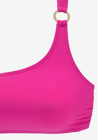 LASCANA - Bustier Top de bikini en rosa