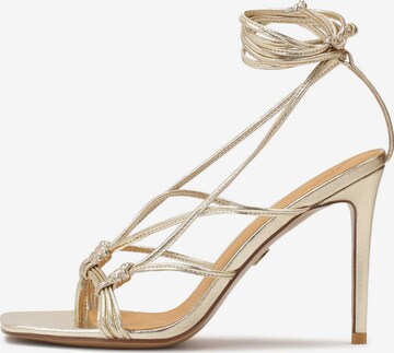 Kazar Strap Sandals in Gold: front