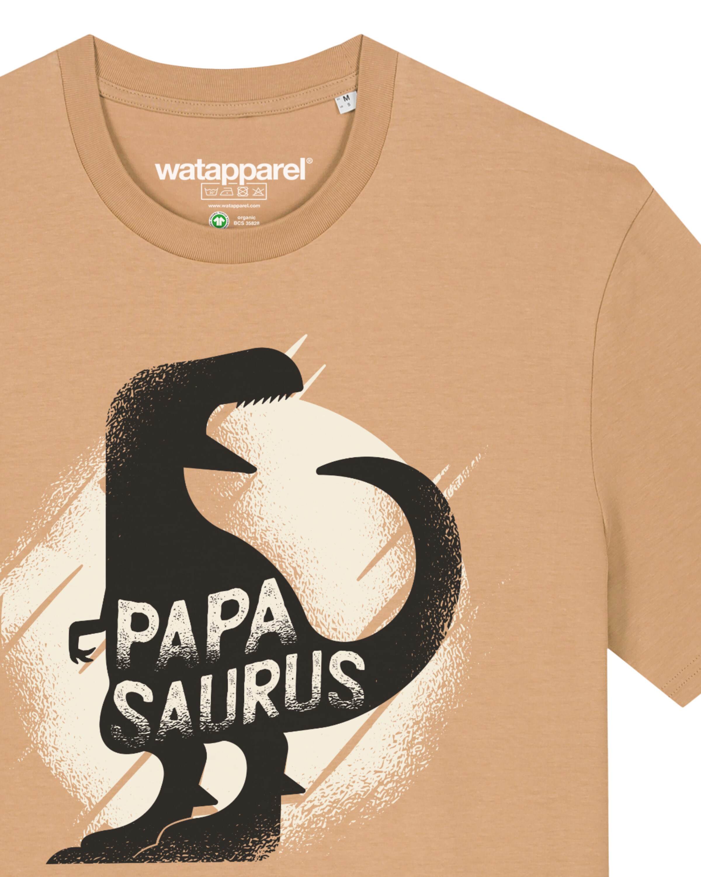 Maglietta ' Papasaurus ' di Watapparel in beige