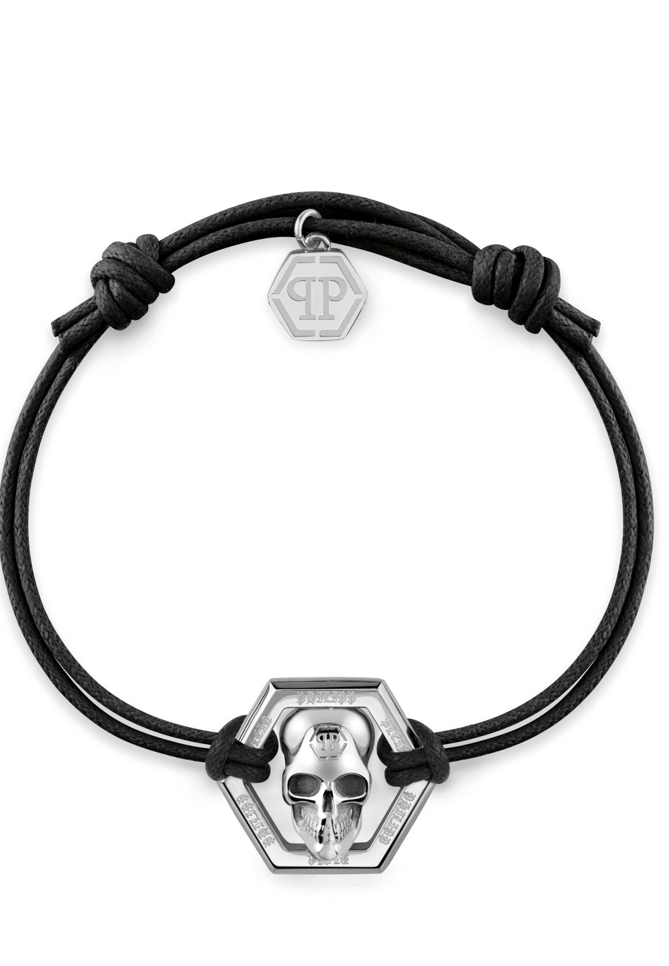 Bracelet ' LINKED ' Philipp Plein Jewellery en noir : devant