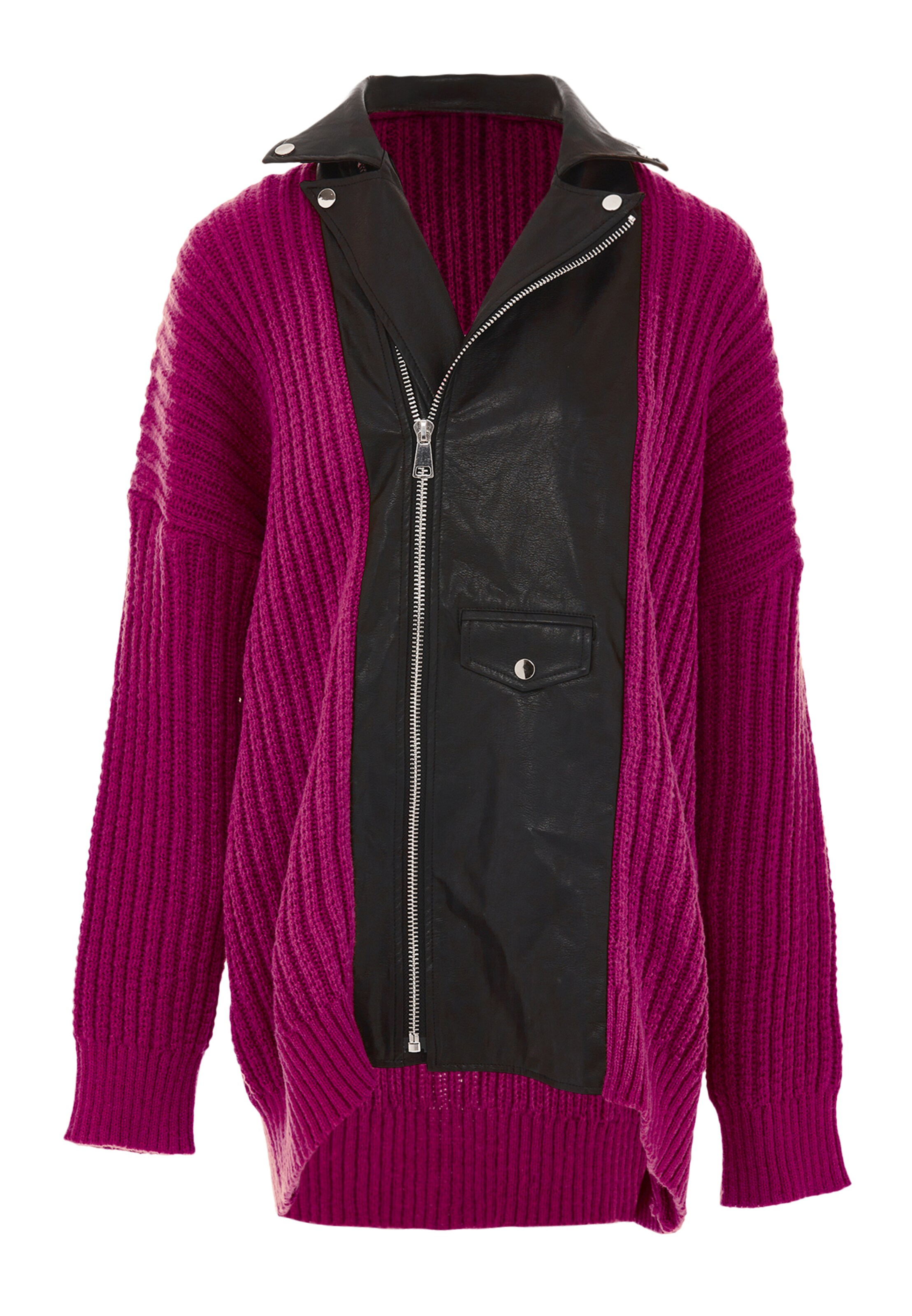 NAEMI Strickjacke in Lila: Vorderseite