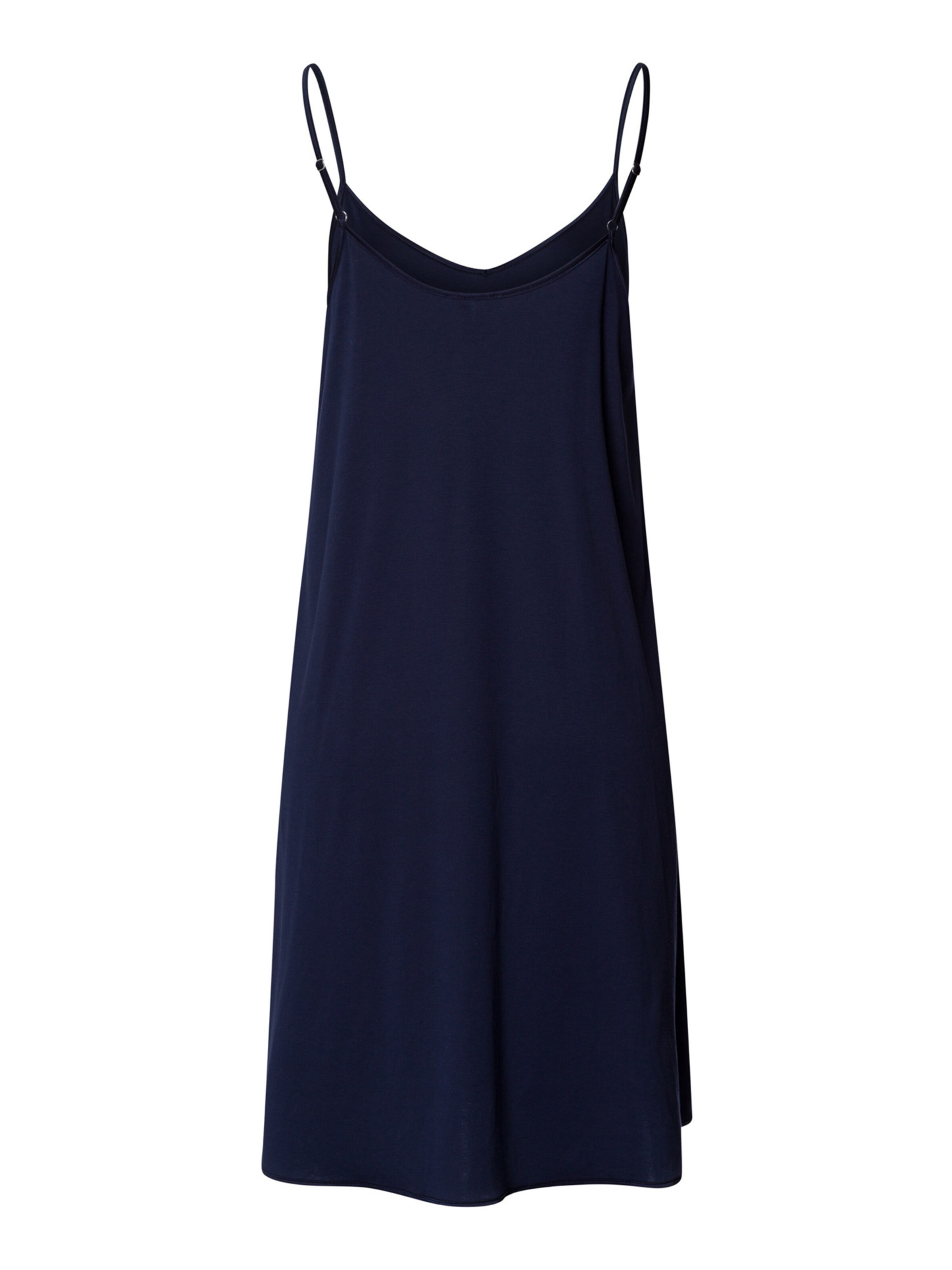 Hanro Slaapshirt ' Spaghettidress Cotton Silk ' in Blauw