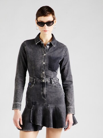 Robe-chemise KARL LAGERFELD JEANS en gris : devant