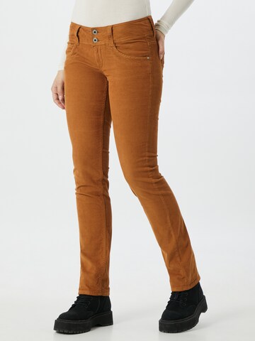 Pepe Jeans Pants 'Gen' in Brown: front