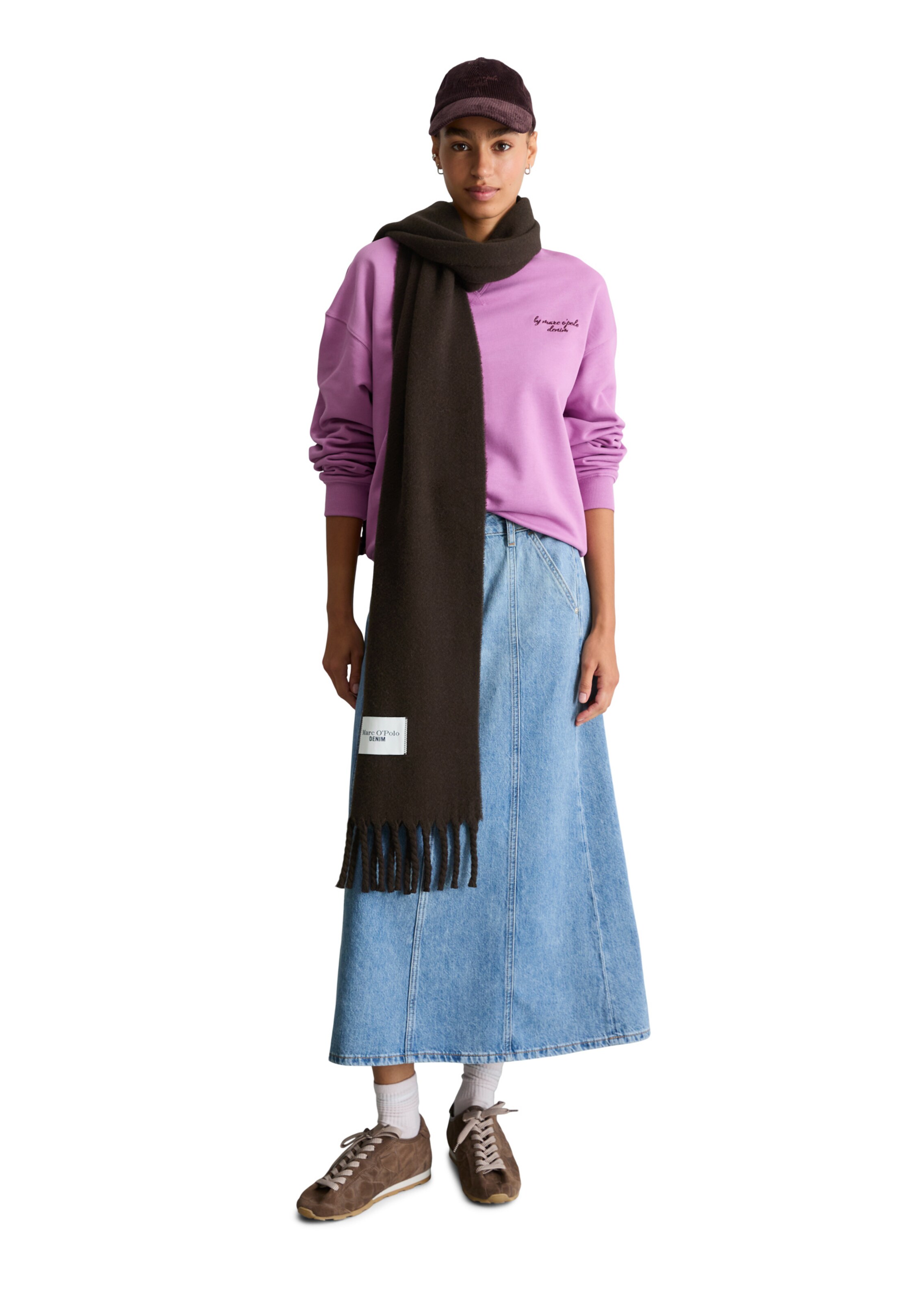 Marc O'Polo DENIM Scarf in Brown: front