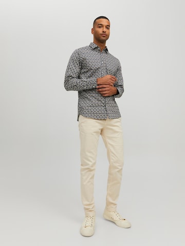 Coupe slim Chemise 'Blackpool' JACK & JONES en bleu