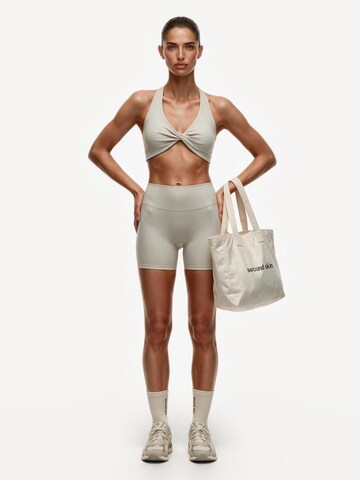 GOD SAVE QUEENS Skinny Leggings 'Second Skin Studio Biker Shorts' - bézs